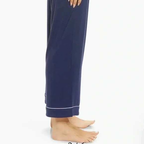 [Nordstrom] NWT Moonlight Crop Pajamas - XS Navy Peacock - Picture 3 of 5